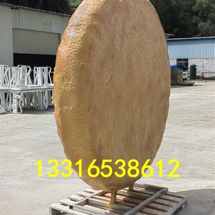 定做玻璃钢大型烧饼模型彷真食物汉堡包I月饼造型雕像店面餐厅摆