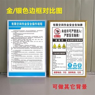 有限空间安全制度 有限空间标识急预案 注意事项审批责.任培训制