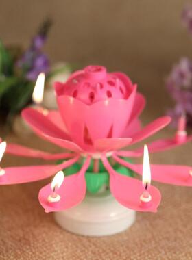 极速Musical Birthday Candle Crzeative Rotating Birthday Cand