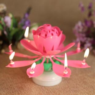 Crzeative 极速Musical Birthday Candle Cand Rotating