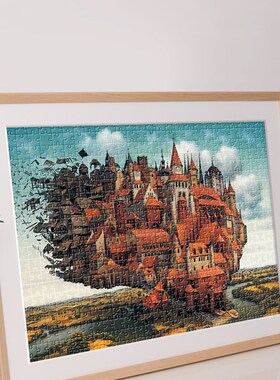 拼图裱框1000片相框75*50拼图框70带卡纸5O00块装裱画框框架挂