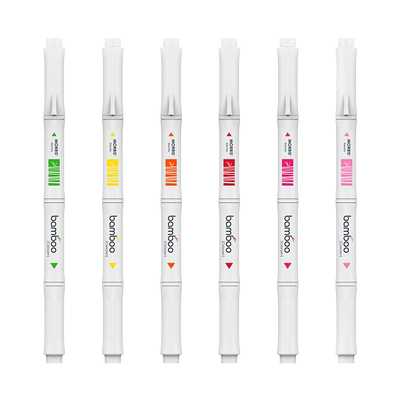 韩国MORRIS竹型双头水彩笔
