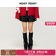 TEDDY26年春季 新款 热销纯色女士松紧腰阔腿皮短裤 NOISY 宽松时尚