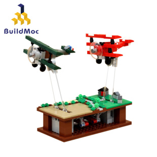 BuildMOC拼装 积木玩具创意联动追逐飞行大作战战斗机空战空中战斗