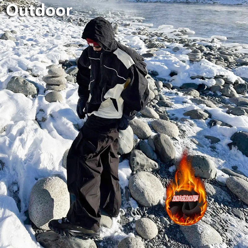 【德国工艺】户外加绒加厚冲锋裤