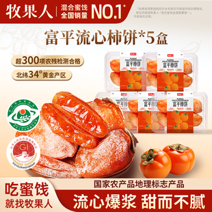 【蜜蜂心愿社】牧果人富平流心柿饼230g*5盒陕西吊柿干正宗霜降