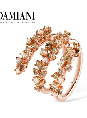 【新年礼物】DAMIANI玳美雅 绒花系列18K玫瑰金钻石戒指钻戒女