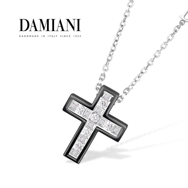 DAMIANI/玳美雅 华彩年代系列18K金镀铑钻石项链