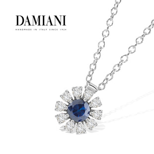 DAMIANI玳美雅官方 Margherita小雏菊系列18K白金宝石钻石项链女