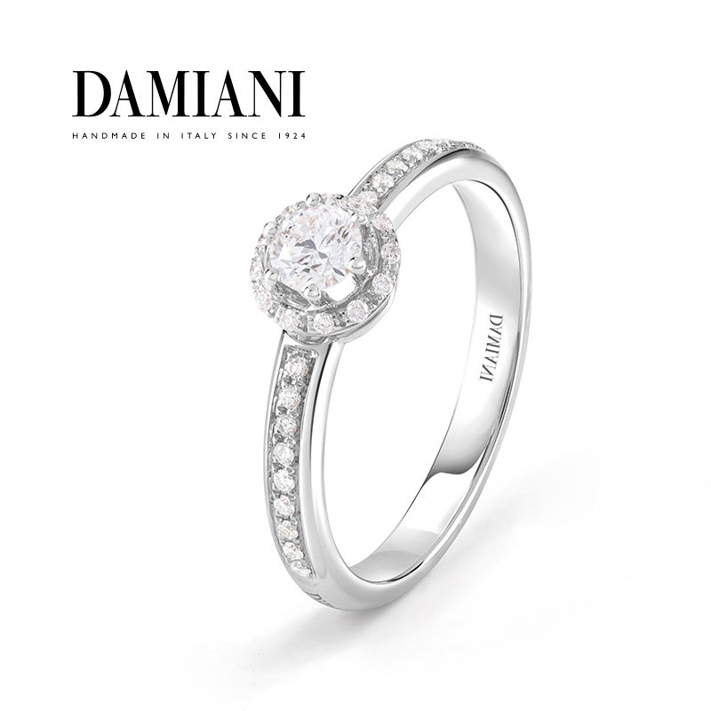 DAMIANI玳美雅 Minou挚爱系列18K金钻石订婚戒指钻戒