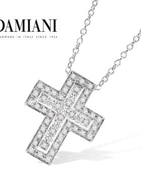 【新年礼物】DAMIANI玳美雅 华彩年代18K金钻石项链十字架