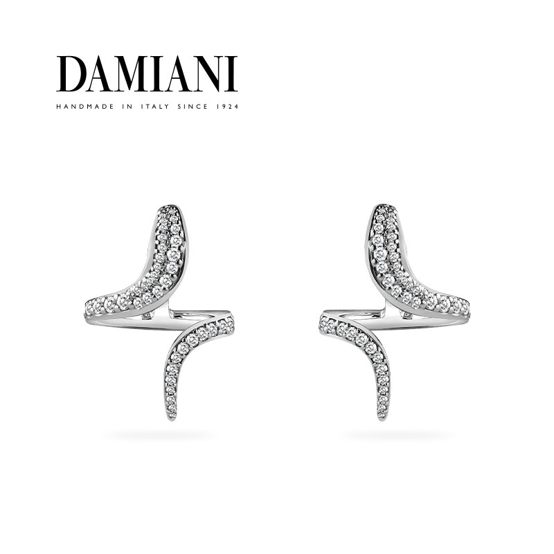 DAMIANI/玳美雅 耳饰高端伊甸园系列蛇年限定18K金钻石耳钉