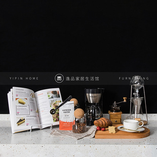 逸品家居 家饰软装 饰套装 现代简约样板房间厨房装 橱柜摆件咖啡机