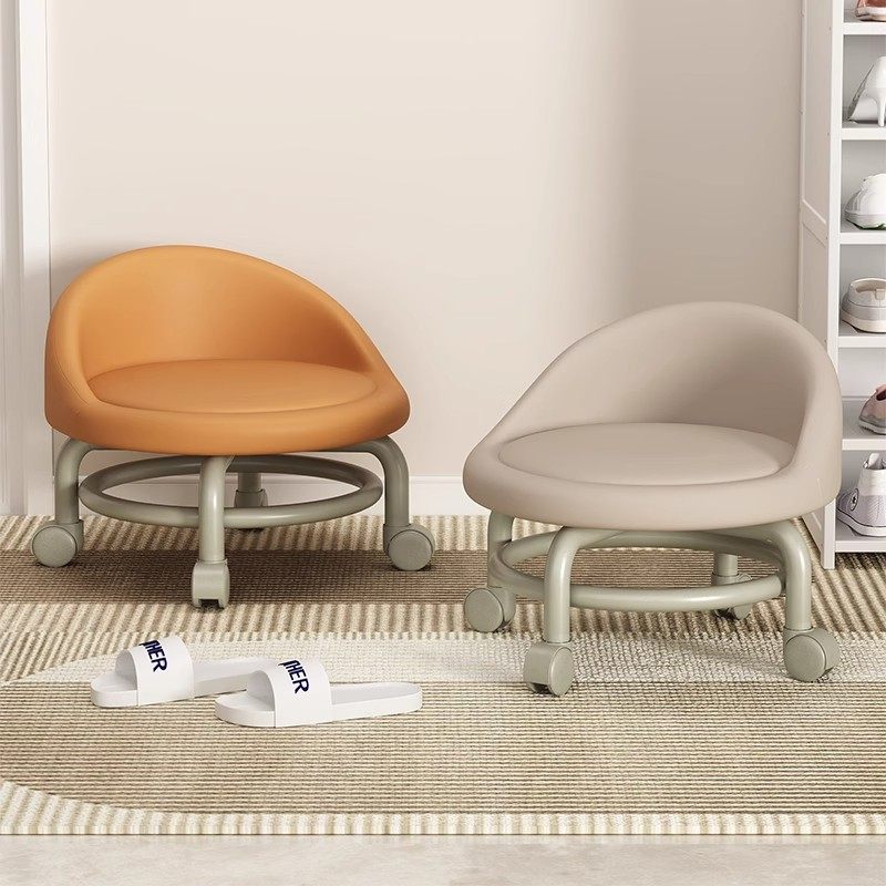 家用滑轮矮凳万向轮小凳子网红靠背小椅子客厅带轮板凳儿童学步凳,住宅家具,矮凳,淘宝优惠券,粉丝福利购,淘宝优惠卷