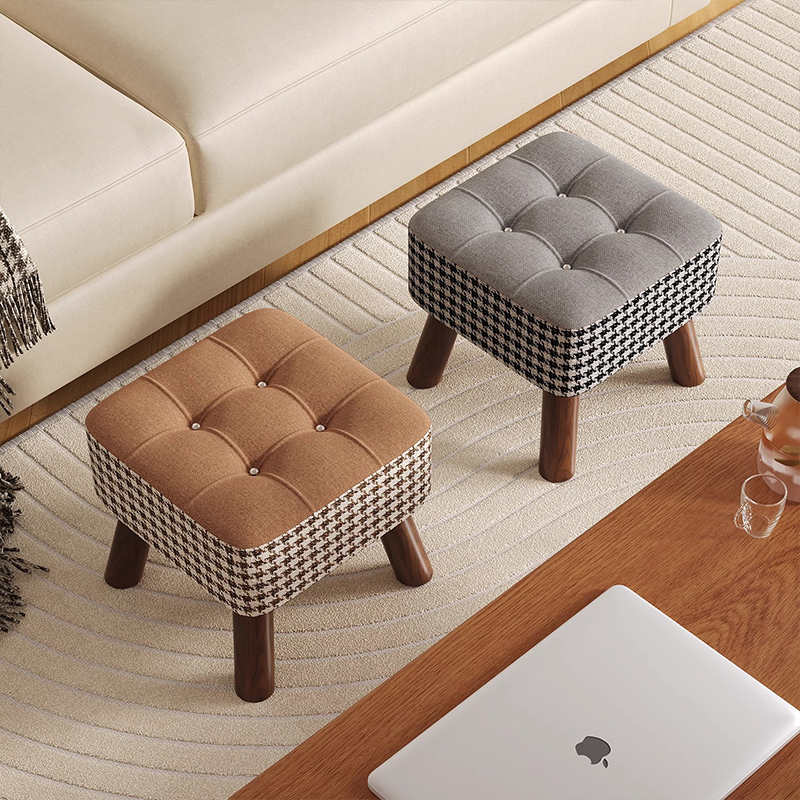 家用客厅小凳子沙发凳软包坐垫小板凳矮凳简约现代门口换鞋凳坐凳