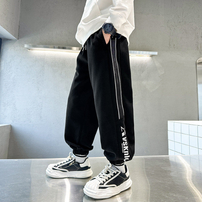 左西风云儿童套装男童春秋款裤子2026新款春装运动中大童男孩卫裤