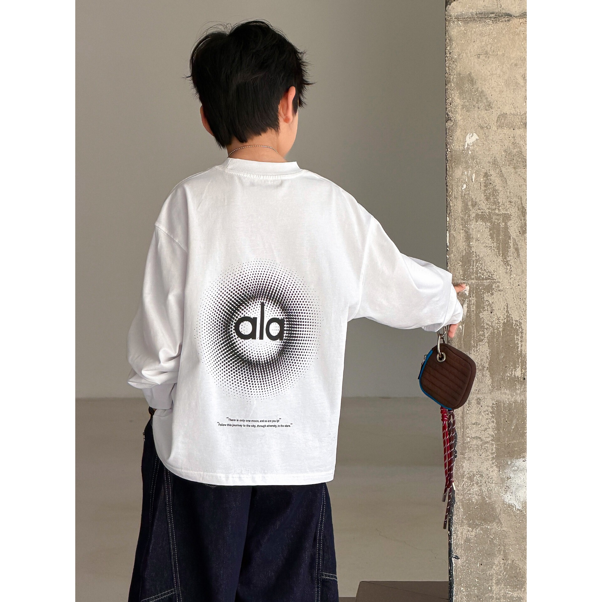 左西风云儿童男童春秋款长袖白色T恤2026新款春装内搭纯棉打底衫