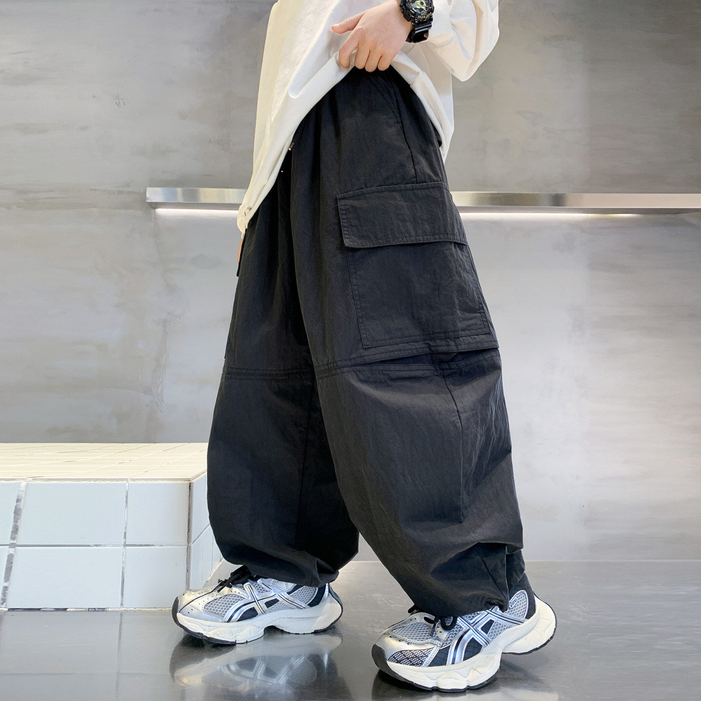 左西风云儿童套装男童春秋款工装裤子2026新款春季男孩春装中大童