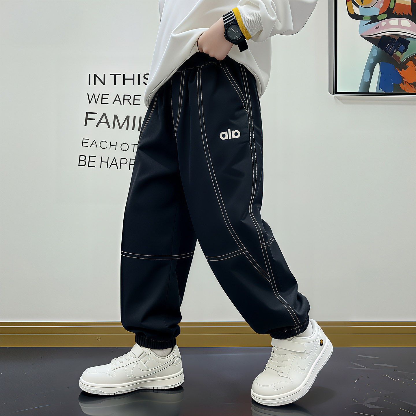 左西风云儿童装男童春秋款牛仔裤子2026新款春装中大童休闲春季长