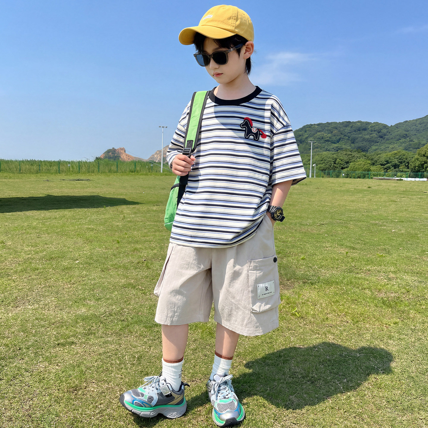 左西官方旗舰店童装男童夏装套装2026新款夏季大儿童夏款男孩运动