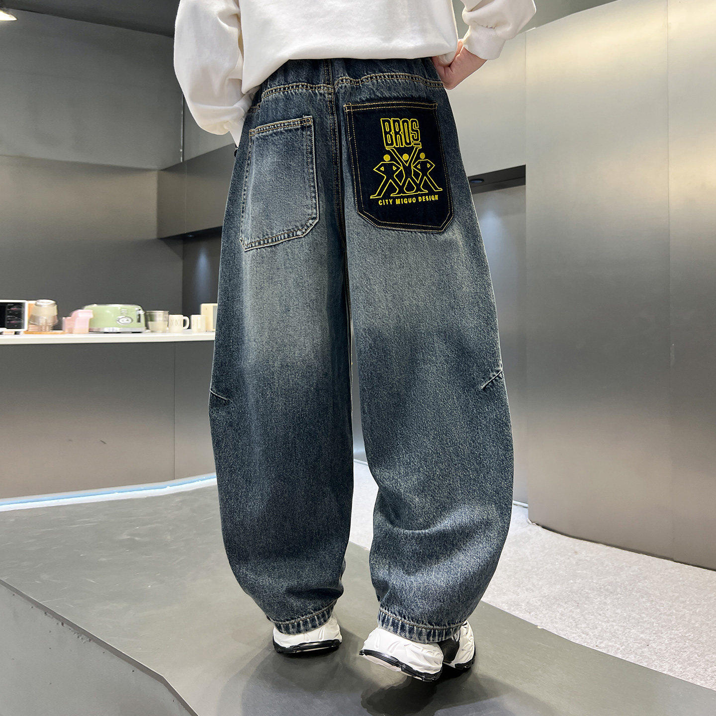 左西风云儿童装男童春秋款牛仔裤子2026新款春装休闲春季中大童长