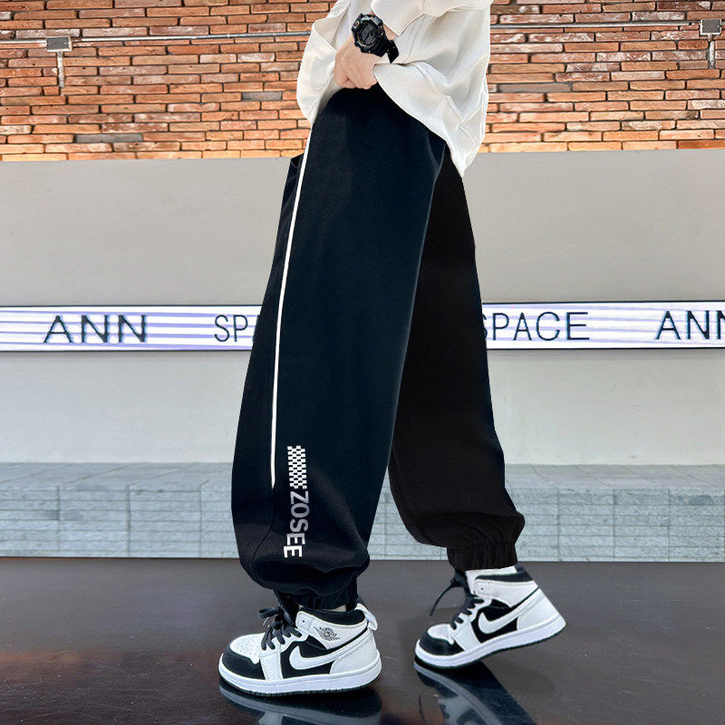 左西风云儿童装男童春秋款裤子2026新款春装卫裤中大童春季运动男