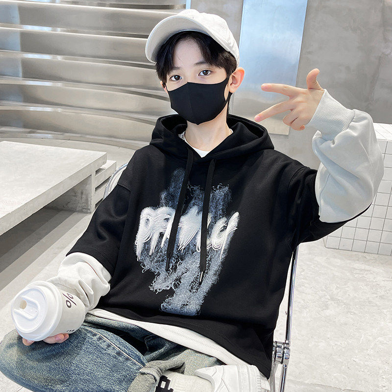 左西风云儿童套装男童春秋款卫衣2026新款春装帅气中大童男孩痞帅