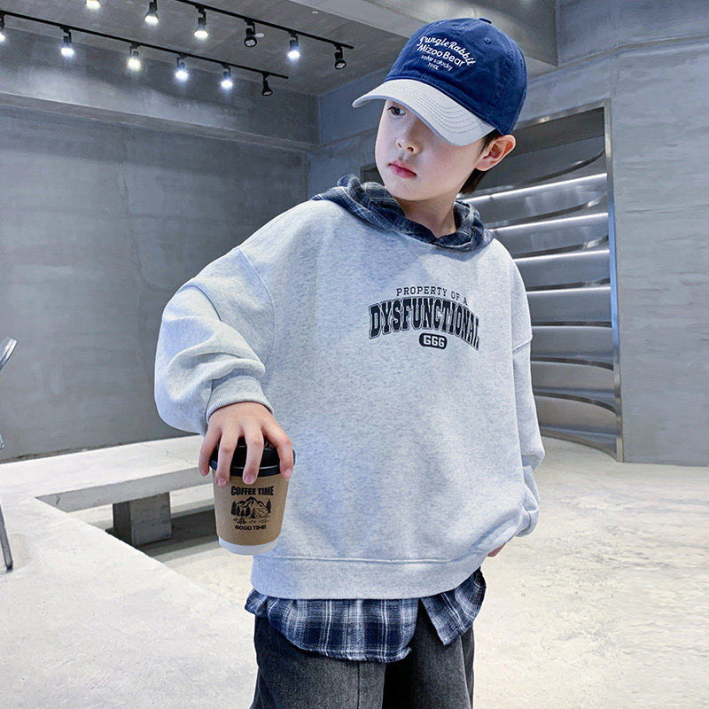 左西风云儿童套装男童春秋款卫衣2026新款春装中大童男孩春季痞帅