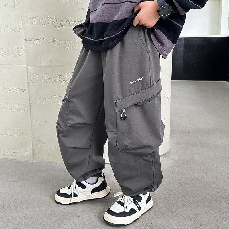 左西风云儿童套装男童春秋款工装裤子2026新款春装男孩休闲中大童