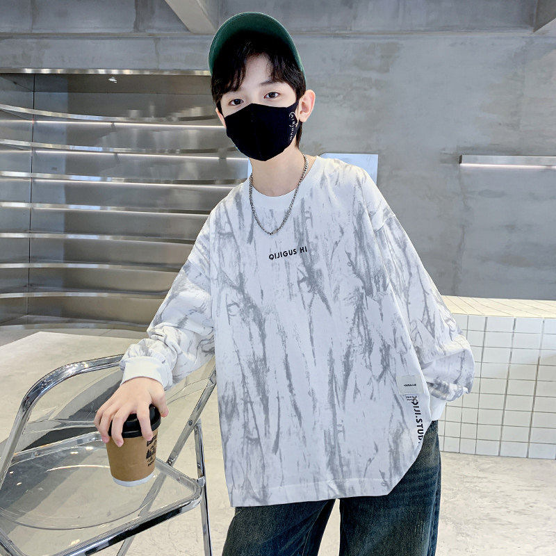 左西风云儿童装男童春装长袖T恤2026新款体恤内搭春秋款纯棉打底