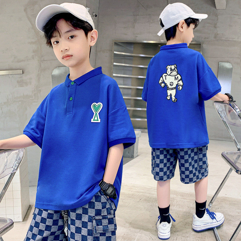 左西风云儿童装男童短袖t恤polo衫夏装2026新款纯棉夏季夏款中大