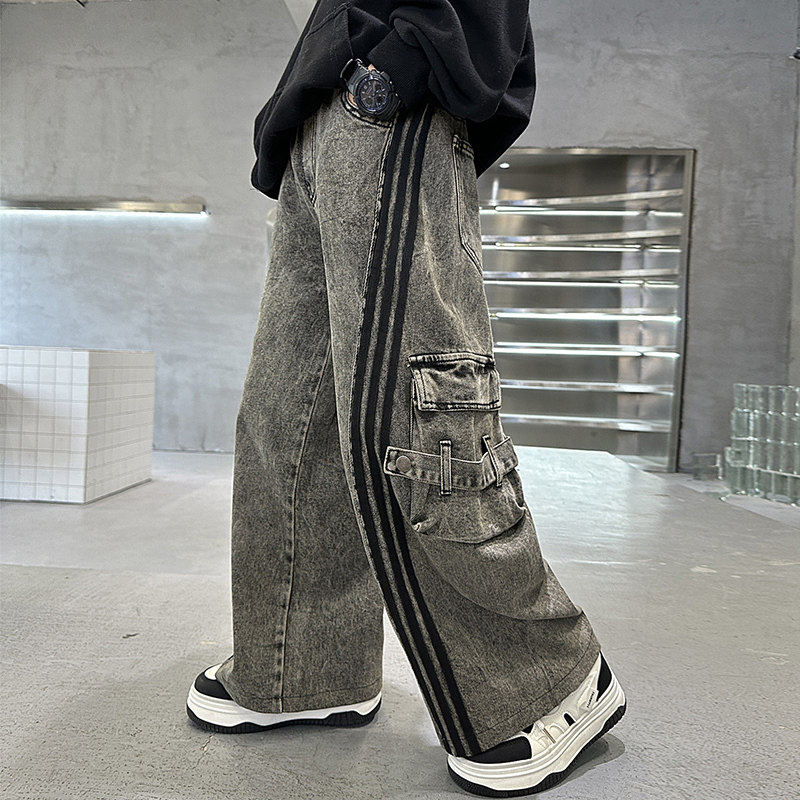 左西风云儿童套装男童春秋款牛仔裤子2026新款男孩春季中大童休闲