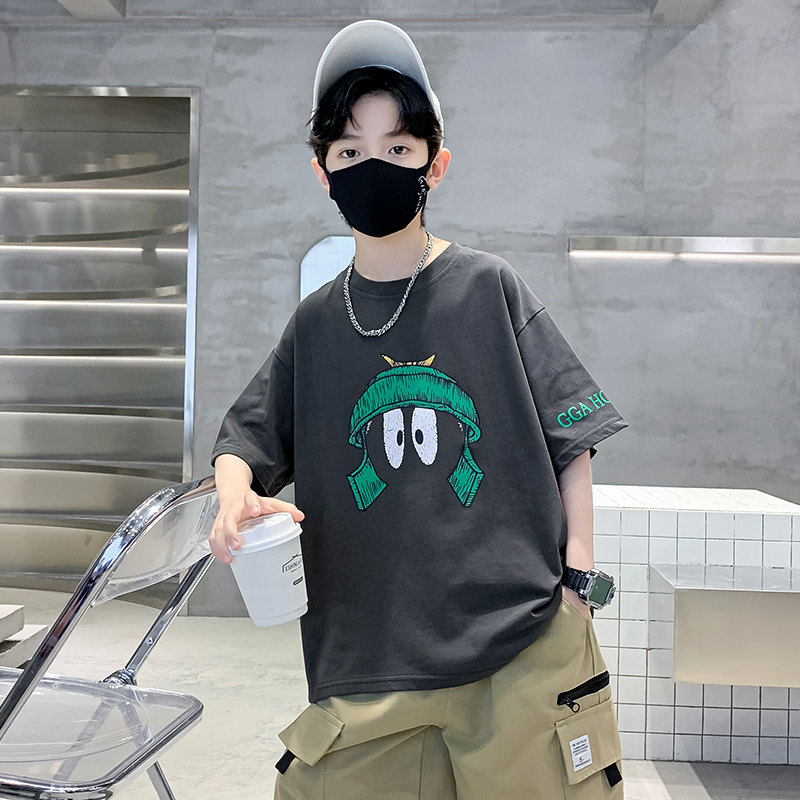 左西官方旗舰店童装男童短袖t恤夏装2026新款儿童上衣夏季纯棉夏