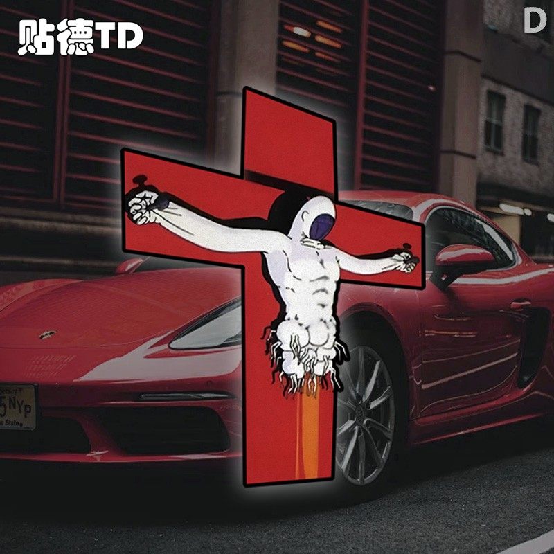 新世纪福音战士eva动漫海报周边JDM汽车摩托油箱盖反光划痕遮挡贴
