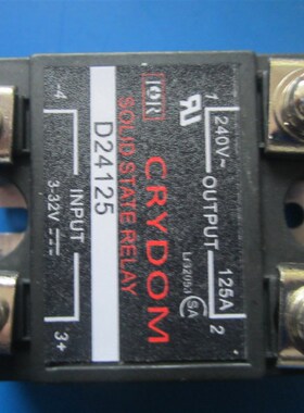 CRYDOM 快达固态继电器D24125A,直流控制交流125A SSR-125DA