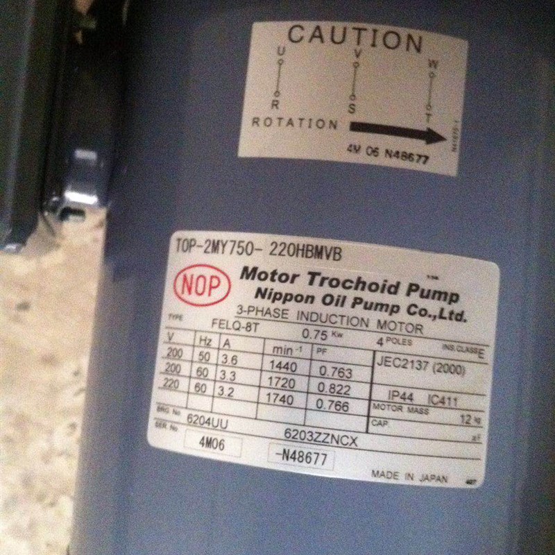 FELQ-8T 0.75KW NOPq油泵电机马达 TOP-N340FA TOP-3MF1500-N330F