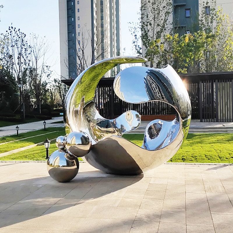 球不锈钢创意抽象户外艺术景观雕塑定制摆件公P园街头主题雕塑摆,家居饰品,装饰摆件,淘宝优惠券,粉丝福利购,淘宝优惠卷