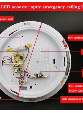 2018 New National standard LED Fire EmergMency Lighting Ceil