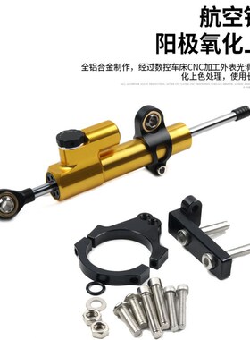 适用钱江赛80i0改装钛尺方向阻尼器赛800防甩头防震动摩托车配件