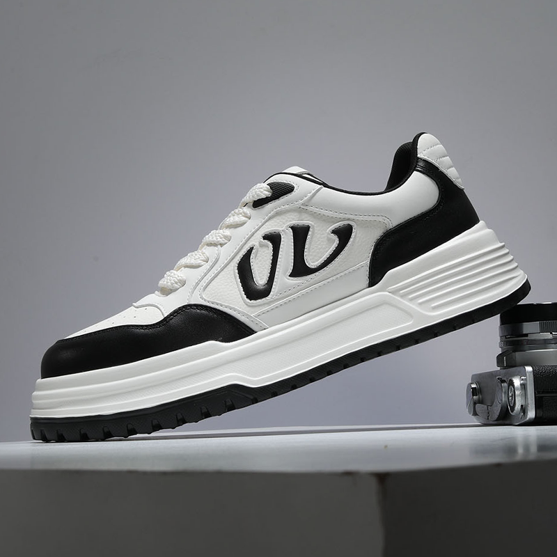 XUXA真皮板鞋男款2026新款男鞋潮牌高级感小白鞋软底舒适休闲鞋子