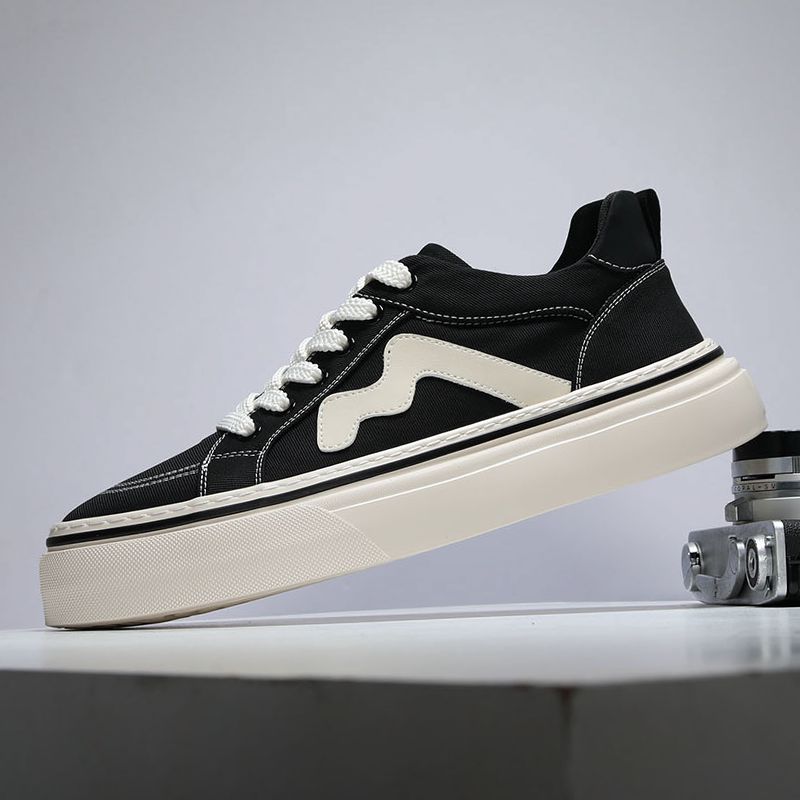 板鞋男款2026新款春季厚软底增高鞋透气布鞋户外休闲鞋百搭单鞋男