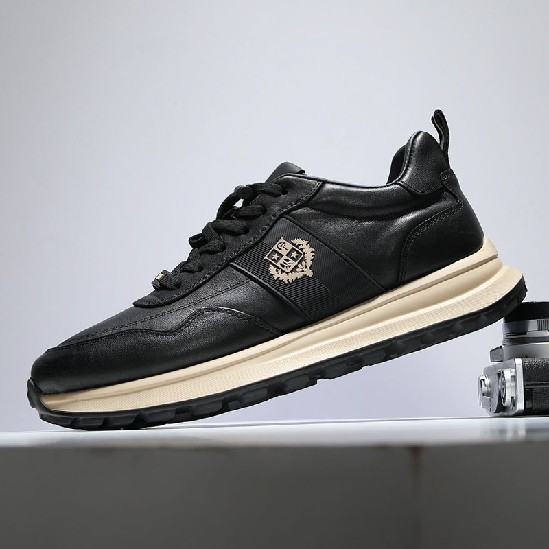 头层牛皮2026新款软底轻便运动鞋子男鞋免系带阿甘鞋男保暖二棉鞋