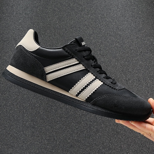 真皮运动男鞋全牛皮阿甘鞋男2025新款德训鞋子冬季软底舒适休闲鞋