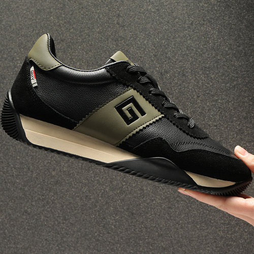 秋冬季真皮阿甘鞋运动风真皮男鞋