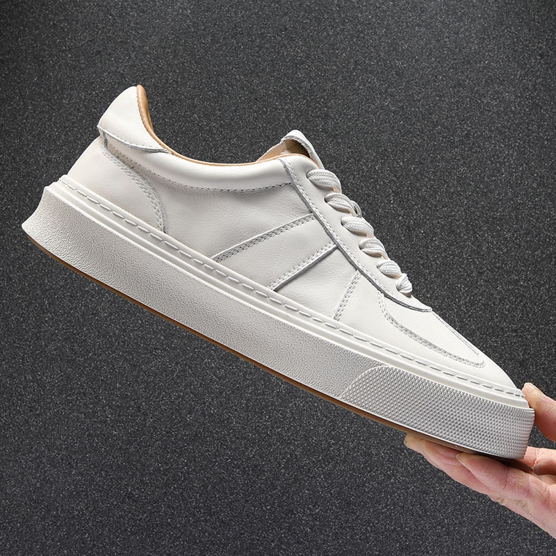 真皮鞋子男鞋2026新款春季单皮透气德训鞋男款舒适运动板鞋小白鞋
