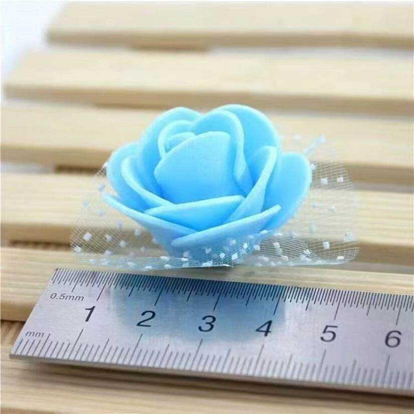 仿沫瑰花秋折折装饰节日用品装玫瑰真泡玫中塔花篮品装扮饰泡沫花