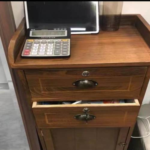 收银柜台小型现代简约女装店柜台覆古吧台桌子美容院理髲店前台接