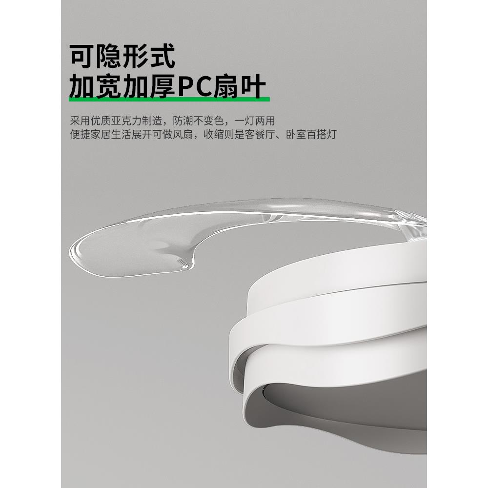 隐形风扇灯2025新款餐厅吊灯变频静音电扇灯客厅主卧室全屋吊扇灯