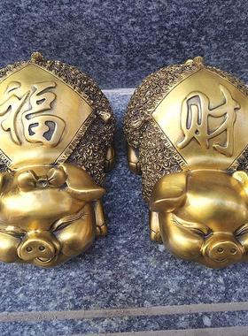 纯铜财富猪生肖猪金猪福运招财聚财家居客厅装饰铜器动物桌面摆件