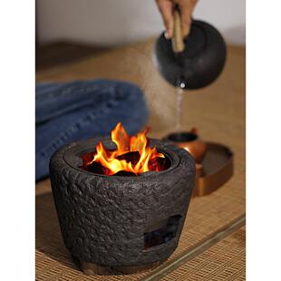 新龙塘铸铁炭制茶用炭炉制茶用炭炉制茶用炭炉铁水壶户外露营款